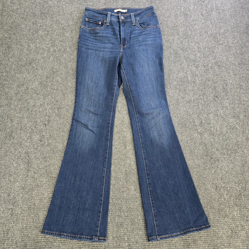 Levi's 726 Flare Jeans Womens 28x32 Dark Wash High Rise Stretch